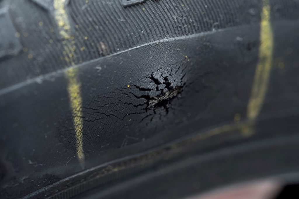 cracks in tyres